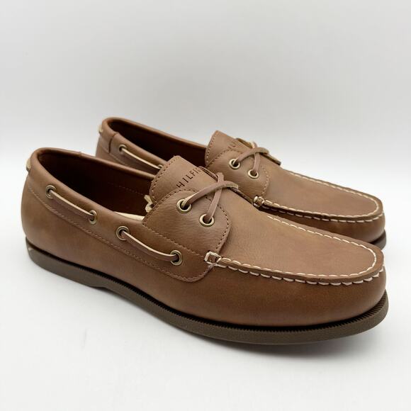 Tommy Hilfiger Men Brazen Two Eye Moc Toe Boat Shoe US 9 EU 42 Brown NIB - Picture 5 of 12